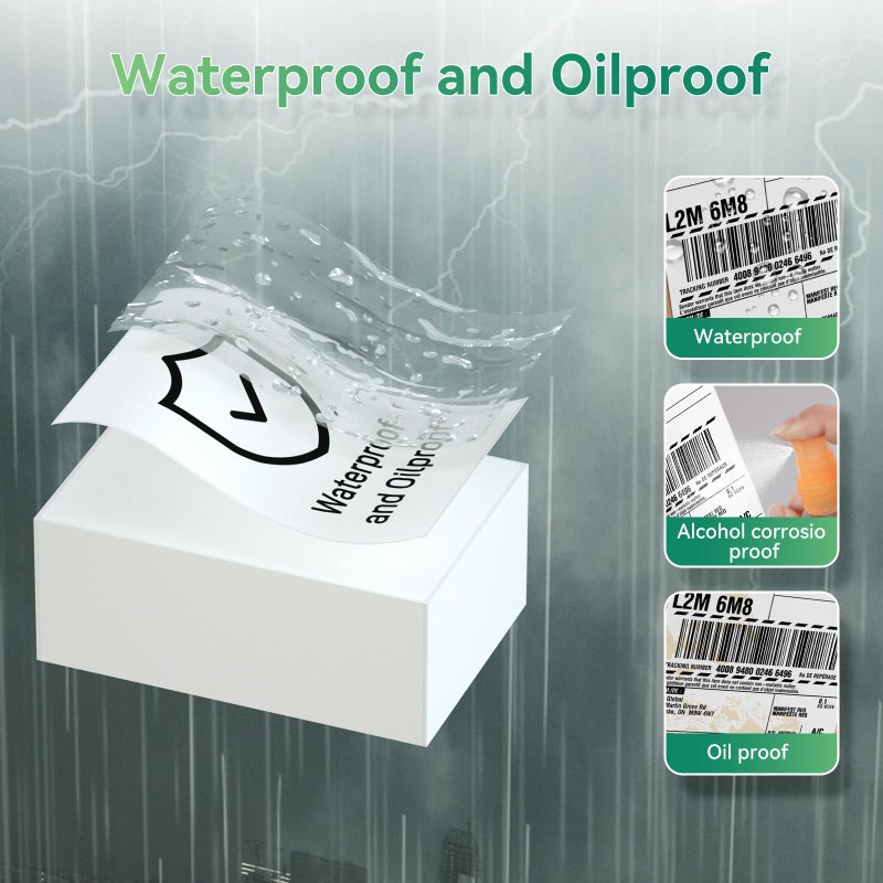 iDPRT Shipping Labels - 4x6 Thermal Direct Address Labels  Fan-Fold  Strong Adhesive  500 per Stack - Image 4